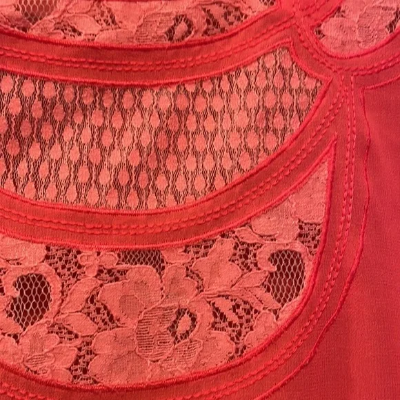 Urban Outfitters Pins & Needles coral sheer flowy 3/4 in sleeves size Small - Picture 4 of 9